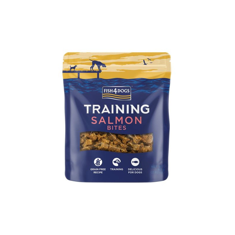 Fish4dogs - Fish4dogs Training Salmon Bites Snack Naturali Al Salmone Per Cani img
