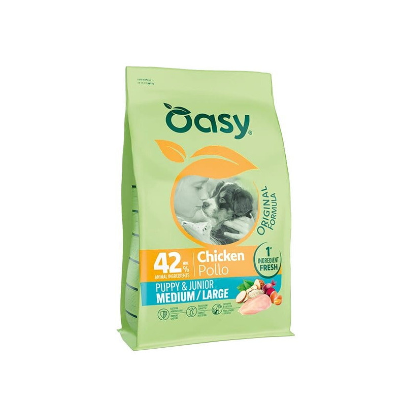 Oasy - Oasy Puppy Medium Large Pollo Crocchette Per Cuccioli Taglia Media E Grande img