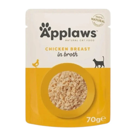 Applaws Buste in Brodo per Gatti Adulti Cibo Umido Complementare 70g