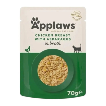 Applaws Buste in Brodo per Gatti Adulti Cibo Umido Complementare 70g