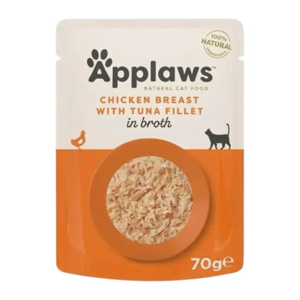 Applaws Buste in Brodo per Gatti Adulti Cibo Umido Complementare 70g