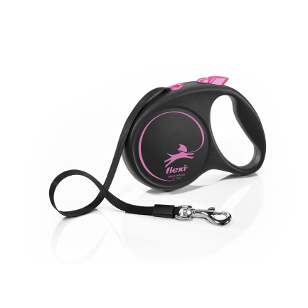 Flexi Black Design Guinzaglio in Fettuccia