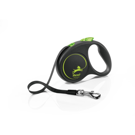 Flexi Black Design Guinzaglio in Fettuccia
