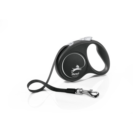 Flexi Black Design Guinzaglio in Fettuccia