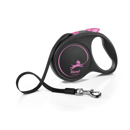 Flexi Black Design Guinzaglio in Fettuccia