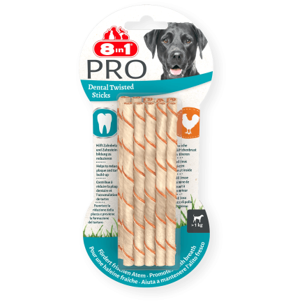 8in1 PRO Dental Stick Dentali Attorcigliati per Cani