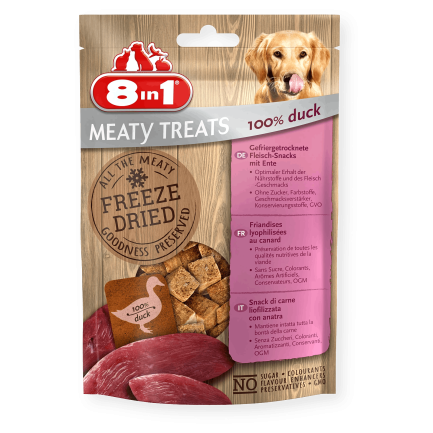 8in1 Meaty Treats Snack di Carne Liofilizzati per Cani