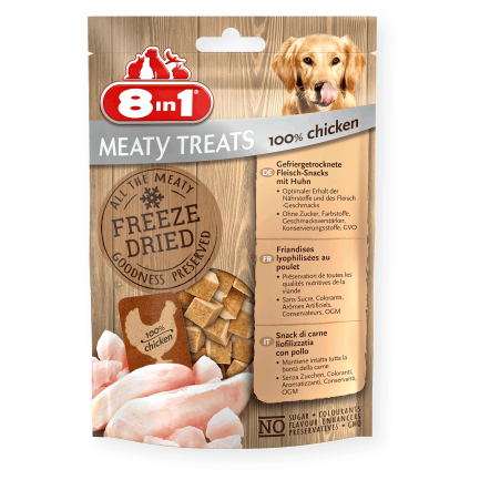 8in1 Meaty Treats Snack di Carne Liofilizzati per Cani