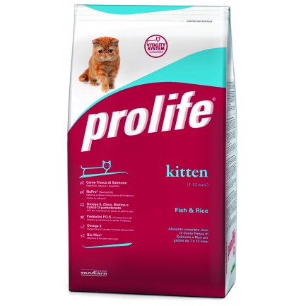 Prolife Kitten con Pesce e Riso per Gattini Prolife Kitten con Pesce e Riso per Gattini