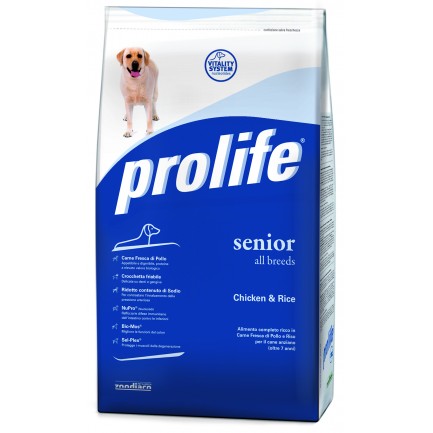 Prolife Senior con Pollo e Riso per Cani Prolife Senior con Pollo e Riso per Cani