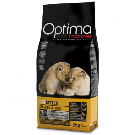 Optima Nova Cat Kitten con Pollo e Riso Optima Nova Cat Kitten con Pollo e Riso