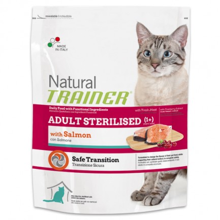 Natural Trainer Adult Sterilised con Salmone Natural Trainer Adult Sterilised con Salmone