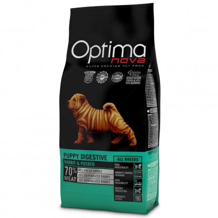 Optima Nova Puppy Digestive con Coniglio e Patate Optima Nova Puppy Digestive con Coniglio e Patate