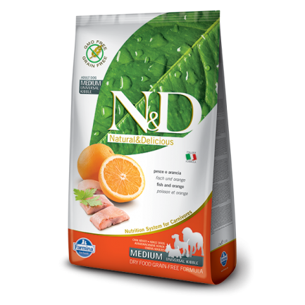 Farmina Grain-Free Adult con Pesce e Arancia per Cani di taglia grande Farmina Grain-Free Adult con Pesce e Arancia per Cani di taglia grande