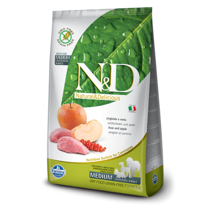 Farmina N&D Grain-Free Adult con Cinghiale e Mela per Cani di taglia grande Farmina N&D Grain-Free Adult con Cinghiale e Mela per Cani di taglia grande