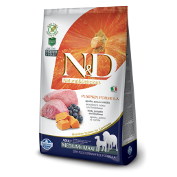 Farmina N&D Pumpkin Grain-Free Adult Medium-Maxi Agnello e Mirtillo per Cani