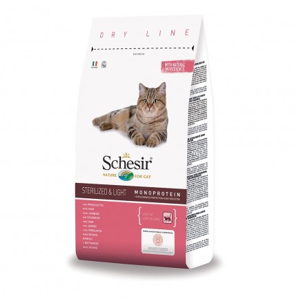 Schesir Dry Sterilized con Prosciutto per Gatti Schesir Dry Sterilized con Prosciutto per Gatti