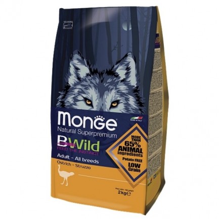 Monge BWild Adult allo Struzzo per Cani Monge BWild Adult allo Struzzo per Cani