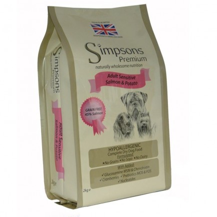Simpson Adult Sensitive con Salmone e Patate per Cani Simpson Adult Sensitive con Salmone e Patate per Cani