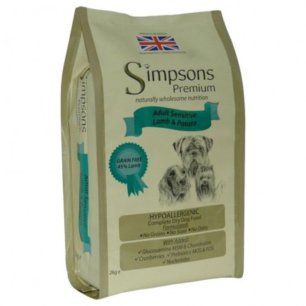 Simpson Adult Sensitive con Agnello e Patate per Cani Simpson Adult Sensitive con Agnello e Patate per Cani