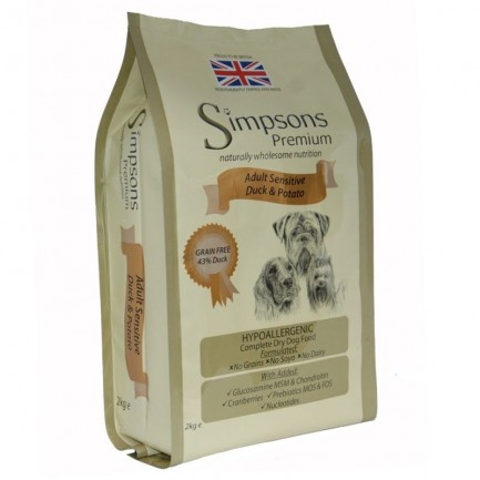 Simpson Adult Sensitive con Anatra e Patate per Cani Simpson Adult Sensitive con Anatra e Patate per Cani
