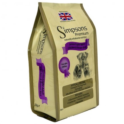 Simpson Senior Light con Pollo e Riso Integrale per Cani Simpson Senior Light con Pollo e Riso Integrale per Cani