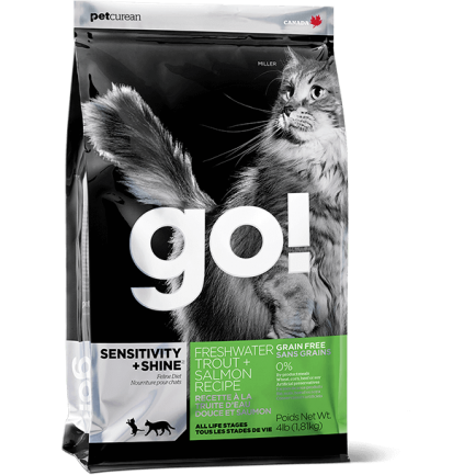 PetCurean GO! Sensitive + Shine Trota e Salmone GRAIN FREE per Gatti PetCurean GO! Sensitive + Shine Trota e Salmone GRAIN FREE per Gatti