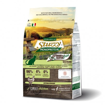 Stuzzy Monoprotein Grain Free Sterilized con Pollo per Gatti Stuzzy Monoprotein Grain Free Sterilized con Pollo per Gatti