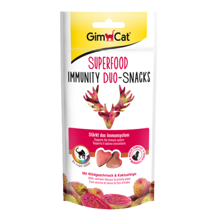 GimCat Superfood Immunity Duo Snacks Cervo e Fico d’India per Gatti GimCat Superfood Immunity Duo Snacks Cervo e Fico d’India per Gatti