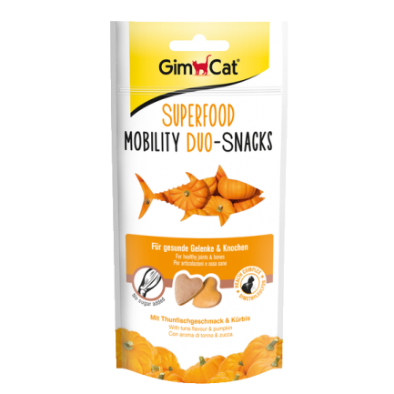 GimCat Superfood Mobility Duo Snacks Tonno e Zucca per Gatti GimCat Superfood Mobility Duo Snacks Tonno e Zucca per Gatti