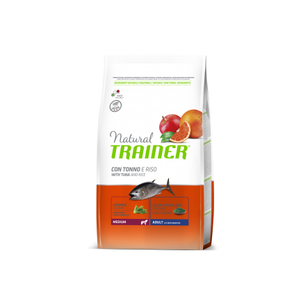 Natural Trainer Adult Medium con Tonno e Riso per Cani Natural Trainer Adult Medium con Tonno e Riso per Cani