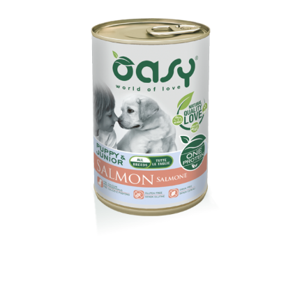 Oasy One Protein Puppy Cibo Umido per Cani Salmone Oasy One Protein Puppy Cibo Umido per Cani Salmone