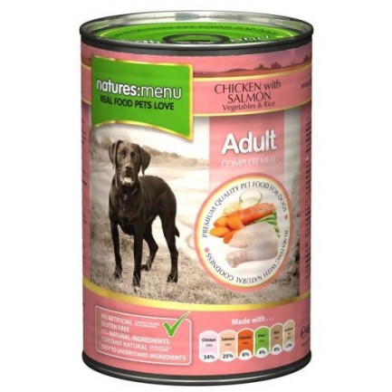 Nature's Menu Pollo e Salmone Cibo Umido per Cani Nature's Menu Pollo e Salmone Cibo Umido per Cani
