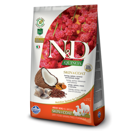 Farmina N&D Skin Coat con Aringa e Quinoa per Cani Farmina N&D Skin Coat con Aringa e Quinoa per Cani