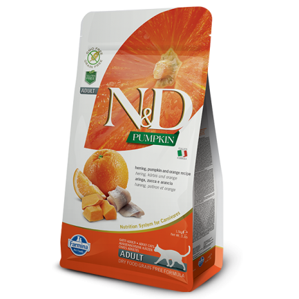 Farmina N&D Pumpkin Aringa, Zucca ed Arancia per Gatti Farmina N&D Pumpkin Aringa, Zucca ed Arancia per Gatti