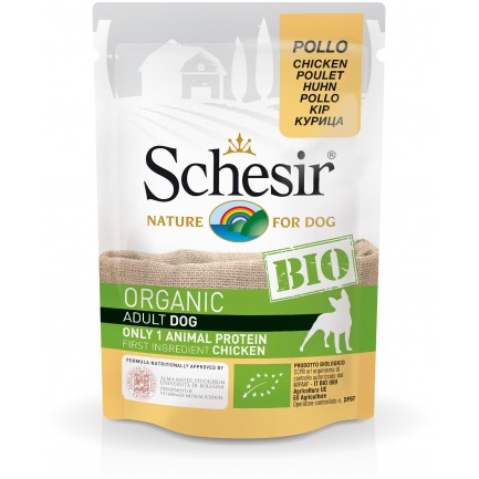 Schesir Dog BIO Organic con Pollo Cibo Umido per Cani Schesir Dog BIO Organic con Pollo Cibo Umido per Cani