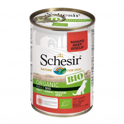 Schesir Dog BIO Organic con Manzo Umido in Lattina per Cani Schesir Dog BIO Organic con Manzo Umido in Lattina per Cani