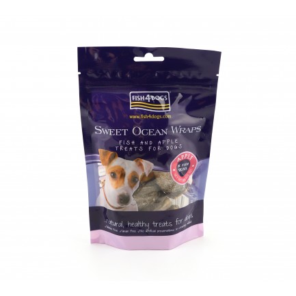 Fish4Dogs Sweet Ocean Wraps con Mela Snack per Cani Fish4Dogs Sweet Ocean Wraps con Mela Snack per Cani