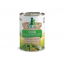 V.E.G. Vegan Zucchine Piselli e Lenticchie Cibo Umido per Cani e Gatti