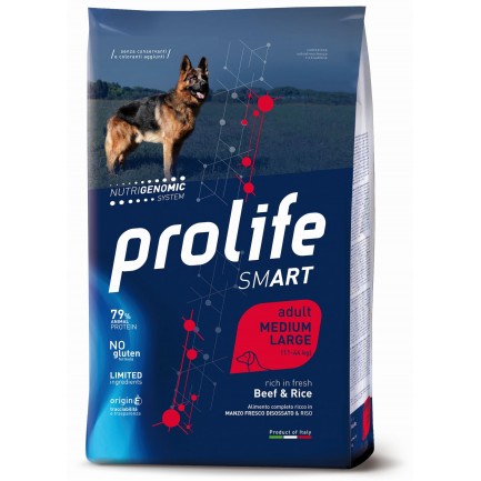 Prolife Smart Adult Medium Large avec boeuf et riz pour chiens